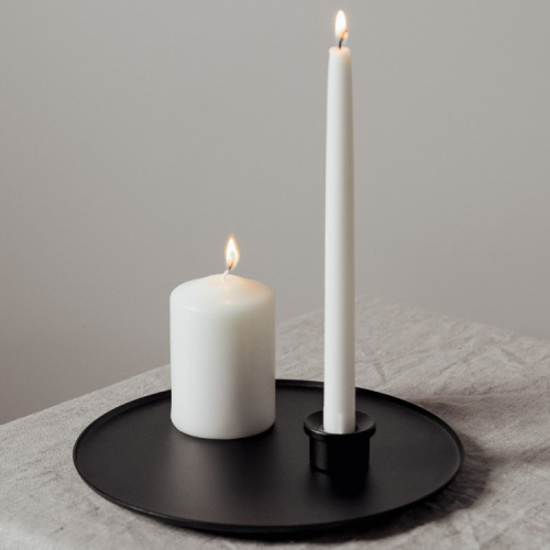 Round candle tray Black iron candle tray Våges smide SmartaSaker