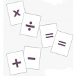Deck of cards with maths symbols