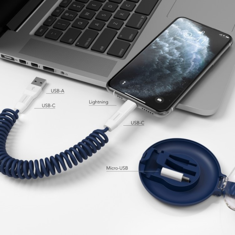 Multi USB cable with case in the group House & Home / Electronics / Chargers and Powerbanks at SmartaSaker.se (13859)