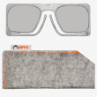 Magnifying glasses with felt case