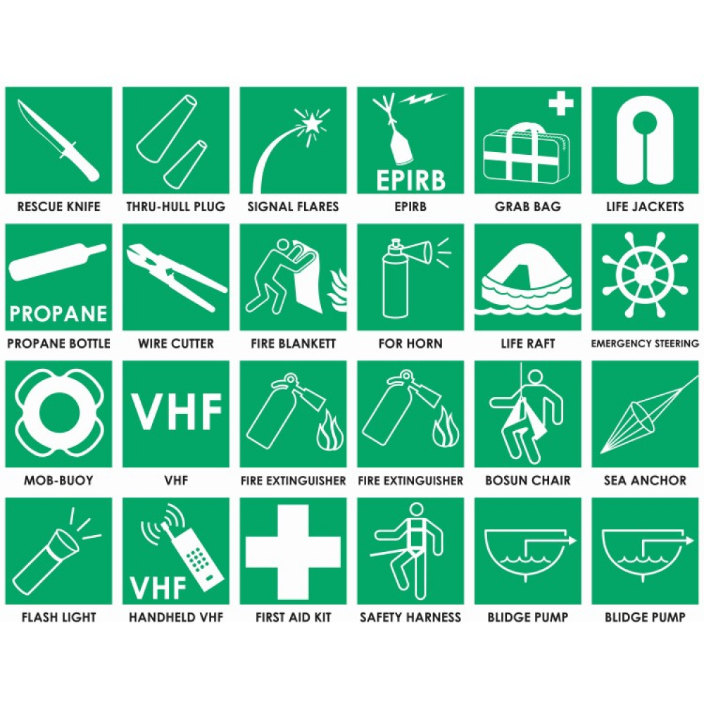 Safety stickers for the boat in the group Vehicles / Boat Accessories at SmartaSaker.se (13884)