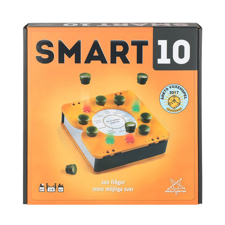 Jeu De Quiz Smart 10 - Pour 2 à 8 Joueurs, à Partir De 10 Ans - 200 Questions, 6 Catégories