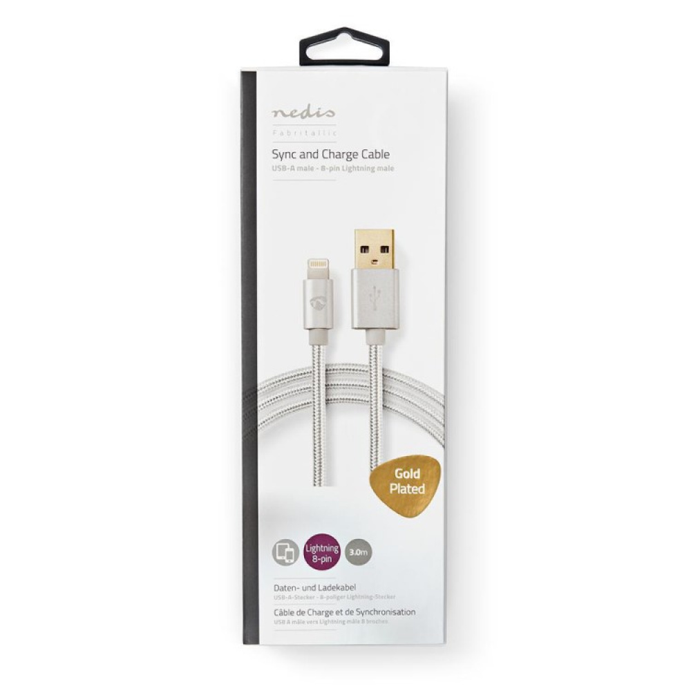 Long USB cable in fabric in the group House & Home / Electronics / Cables & Adapters at SmartaSaker.se (13894)