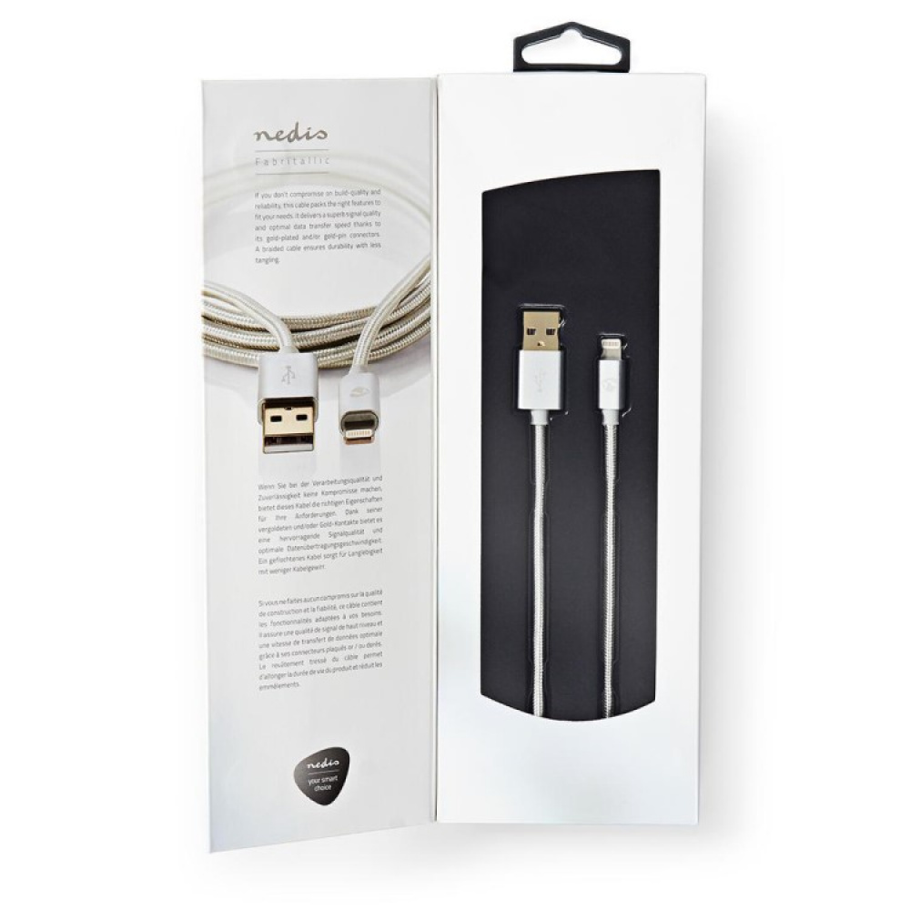 Long USB cable in fabric in the group House & Home / Electronics / Cables & Adapters at SmartaSaker.se (13894)