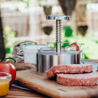 Hamburger press in stainless steel