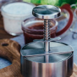 Hamburger press in stainless steel
