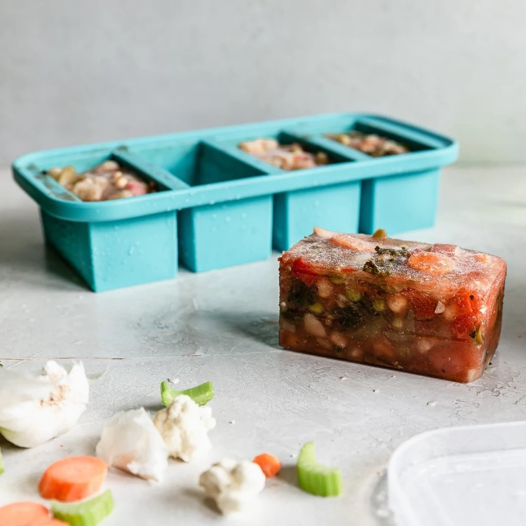 Freeze meals in silicone bakeware to store more foodsicles in limited space