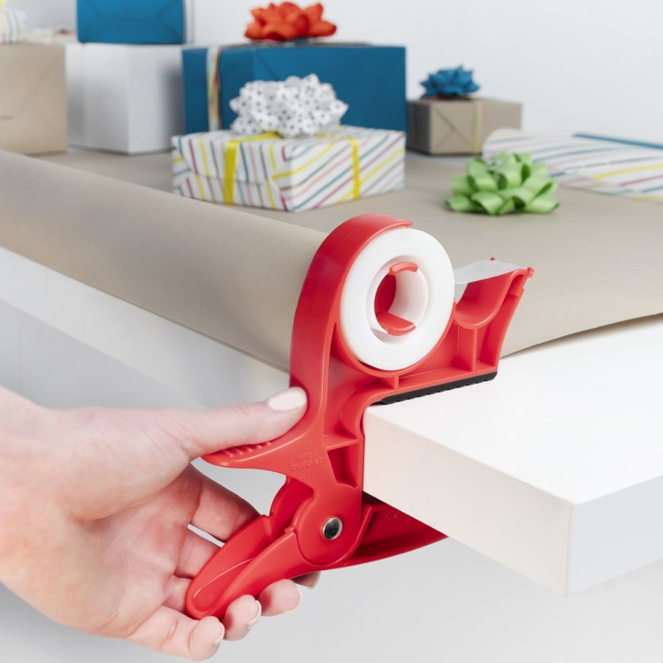 2 Pcs Tape Holder Christmas Wrapping Paper Table Clamp - Tabletop