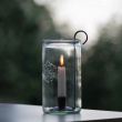 Candle holder with glass jar