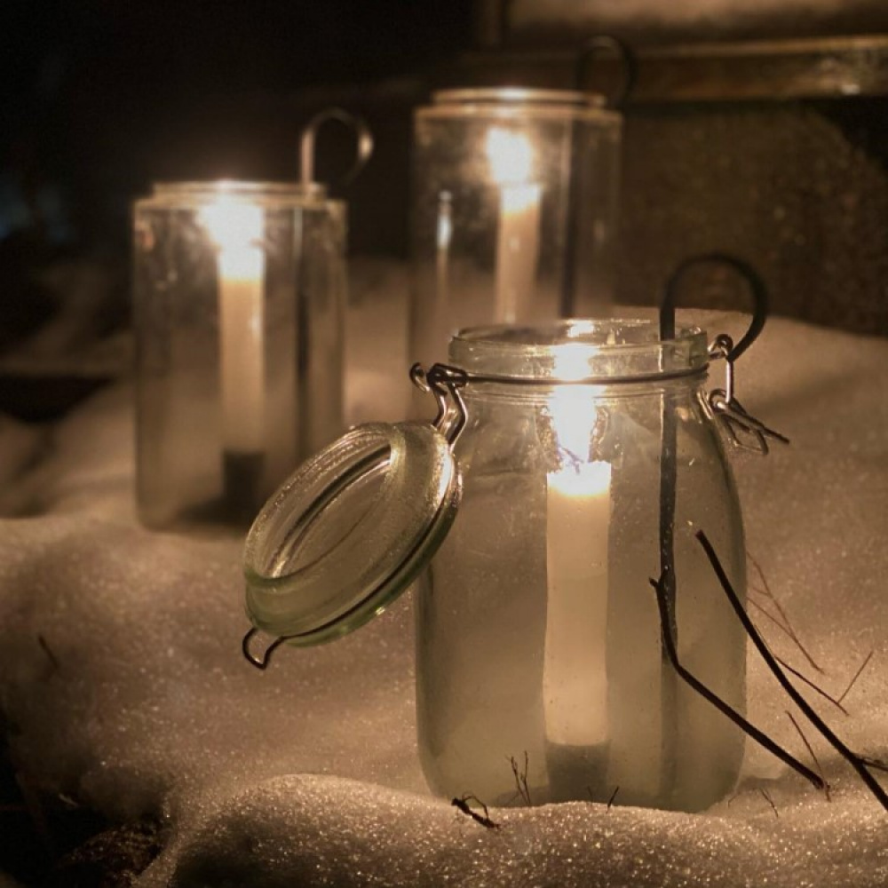 Candle holder with glass jar in the group Lighting / Candlesticks and accessories at SmartaSaker.se (13942)