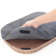 Knee cushion with edged tray