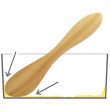 Thin butter knife with straight edges