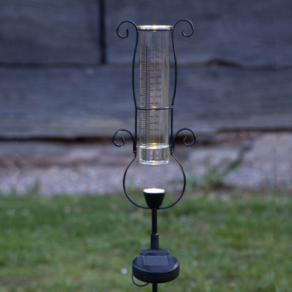 Rain gauge with solar lighting in the group House & Home / Garden at SmartaSaker.se (13977)