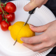 Foldable picnic knife