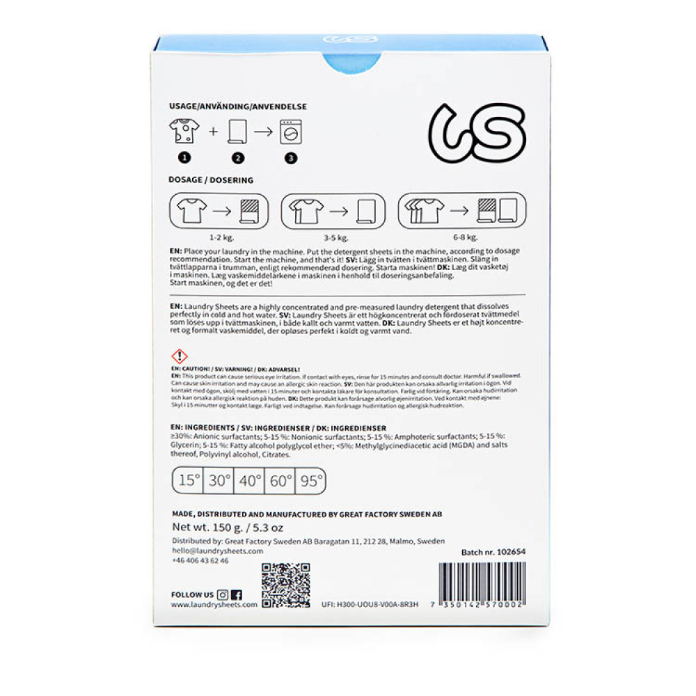 Laundry Sheets in the group House & Home / Cleaning & Laundry at SmartaSaker.se (14005)