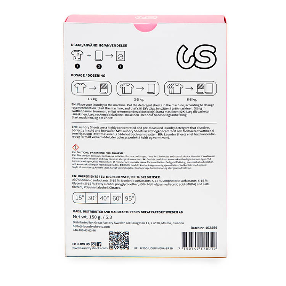 Laundry Sheets in the group House & Home / Cleaning & Laundry at SmartaSaker.se (14005)