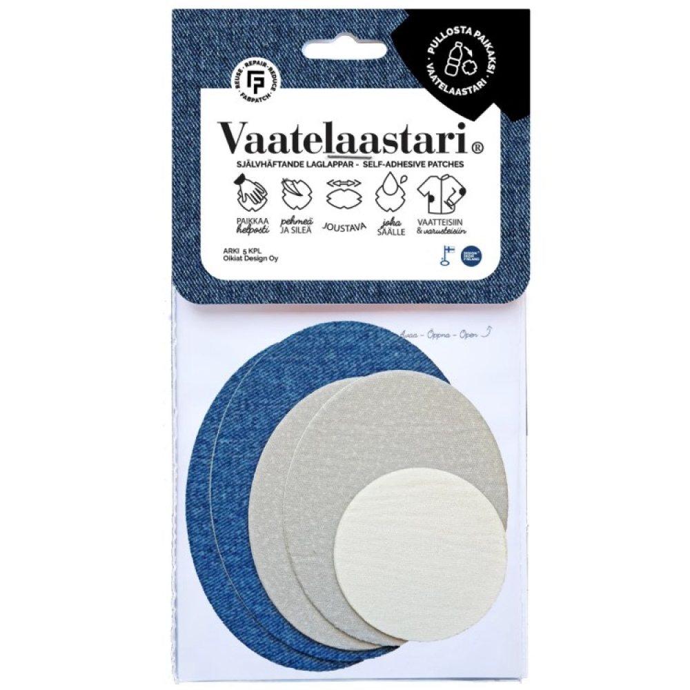Self-adhesive patches for clothes 5-pack, FabPatch in the group Leisure / Mend, Fix & Repair at SmartaSaker.se (14025)