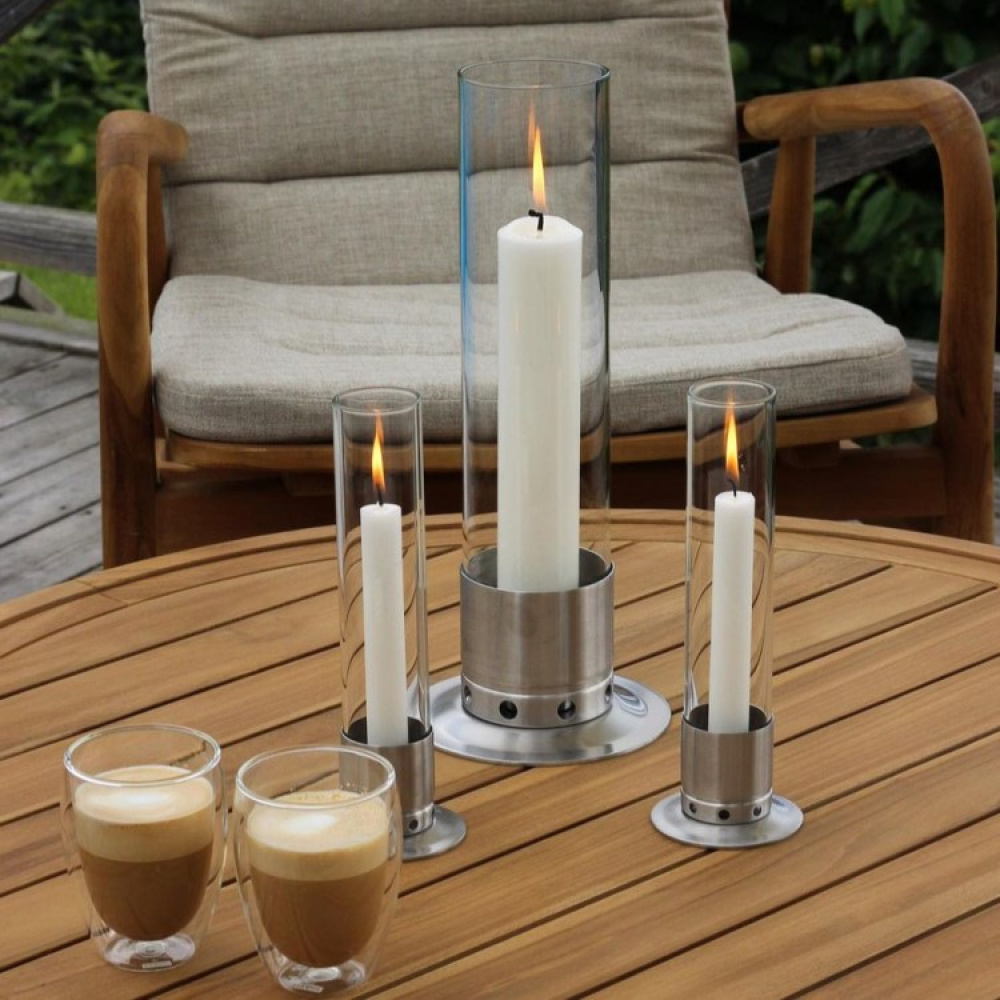 Candle holder with storm glass, Large in the group Lighting / Candlesticks and accessories at SmartaSaker.se (14059)