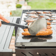Barbecue tools with magnetic holder