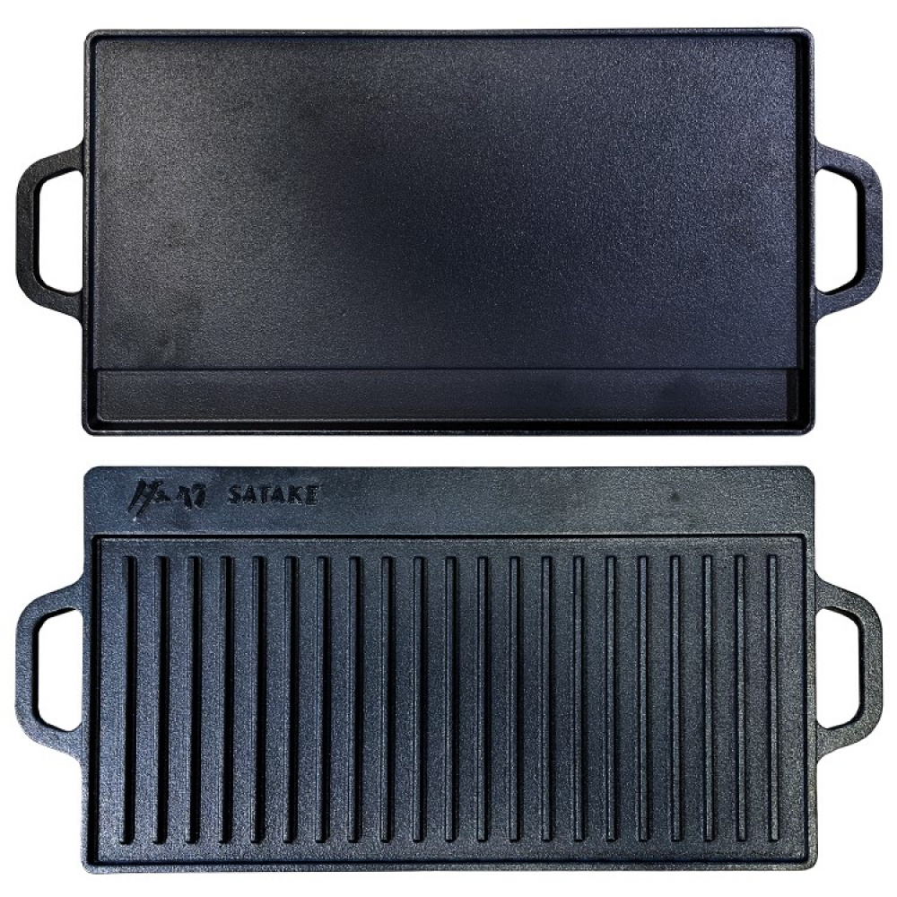 Satake reversible cast iron grill & frying plate in the group House & Home / Grill Stuff at SmartaSaker.se (14090)