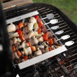Barbecue skewers with stand