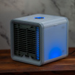 Table fan with cooling effect