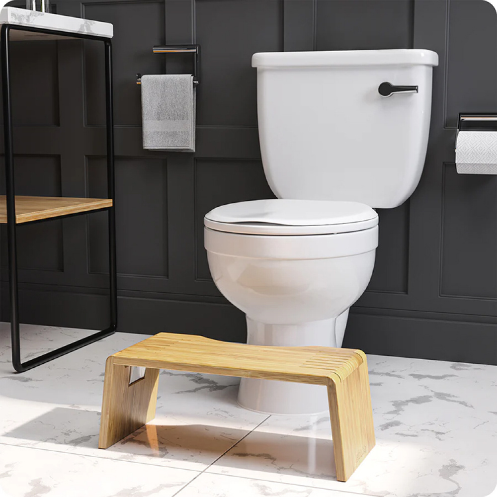 Foldable toilet stool in bamboo, Squatty Potty in the group House & Home / Bathroom / Toilets and sinks at SmartaSaker.se (14158)