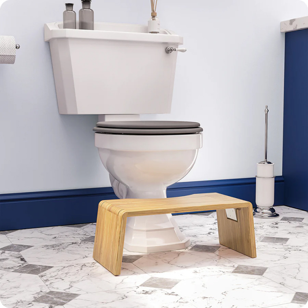 Foldable toilet stool in bamboo, Squatty Potty in the group House & Home / Bathroom / Toilets and sinks at SmartaSaker.se (14158)