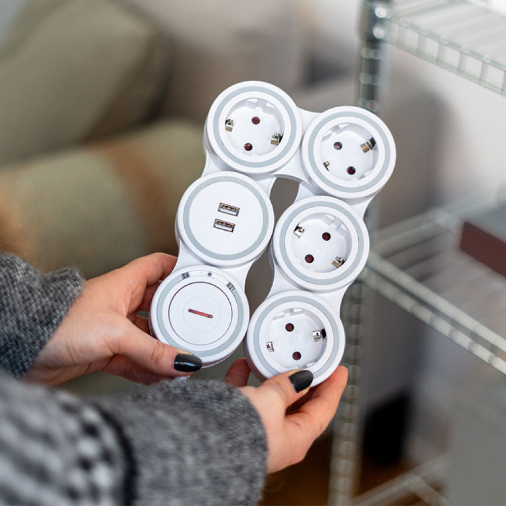 Settable power strip in the group House & Home / Electronics / Cables & Adapters at SmartaSaker.se (14257)