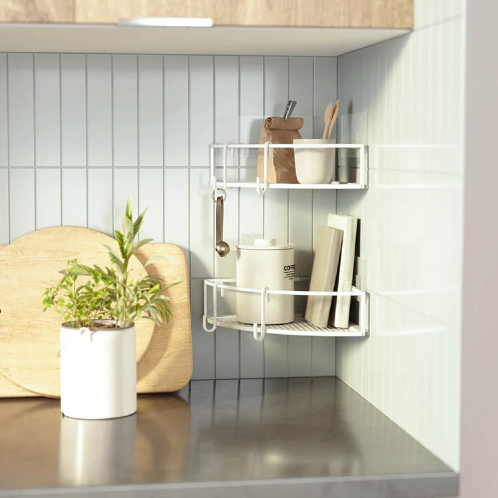 Metal corner shelf 2-pack in the group House & Home / Bathroom / Bathroom storage at SmartaSaker.se (14270)