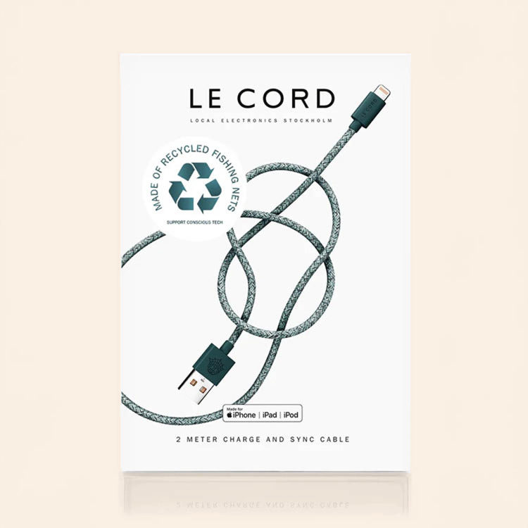 USB cable from recycled fishing net, 2 metres in the group House & Home / Electronics / Cables & Adapters at SmartaSaker.se (14320)