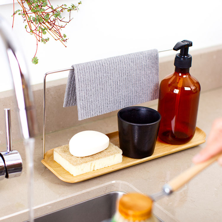 Water resistant tray with dishcloth holder in the group House & Home / Kitchen / Dishwashing tools at SmartaSaker.se (14376)