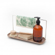 Water resistant tray with dishcloth holder Water resistant tray with dishcloth holder