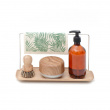Water resistant tray with dishcloth holder Water resistant tray with dishcloth holder