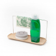 Water resistant tray with dishcloth holder Water resistant tray with dishcloth holder
