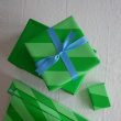 Gift wrap in box with cutting blade Gift wrap in box with cutting blade