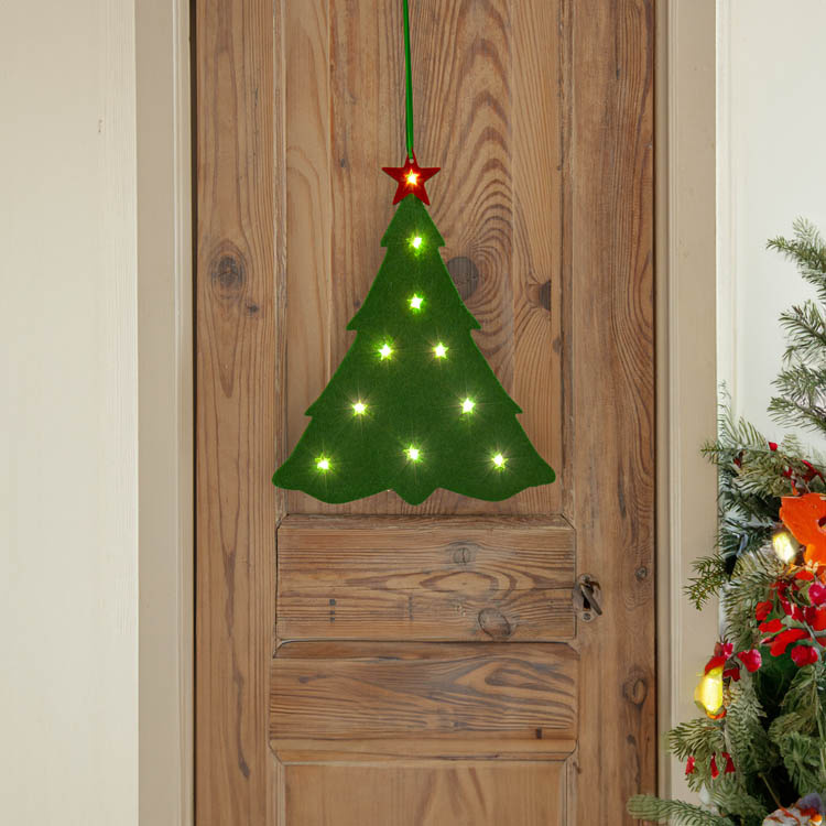 Battery-powered felt Christmas decoration in the group Holidays / Advent & Christmas / Christmas lighting at SmartaSaker.se (14402)