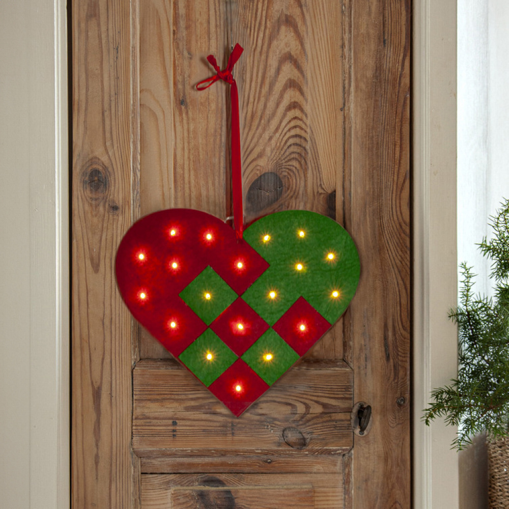 Battery-powered felt Christmas decoration in the group Holidays / Advent & Christmas / Christmas lighting at SmartaSaker.se (14402)