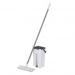 Floor mop and cleaning bucket with wringer