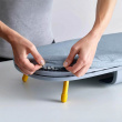 Foldable ironing board with iron storage Foldable ironing board with iron storage