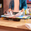 Foldable ironing board with iron storage Foldable ironing board with iron storage