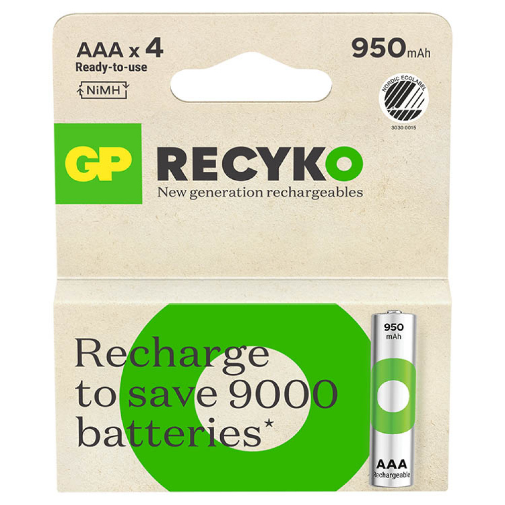 Rechargeable batteries, GP ReCyko in the group / Batteries at SmartaSaker.se (14485)