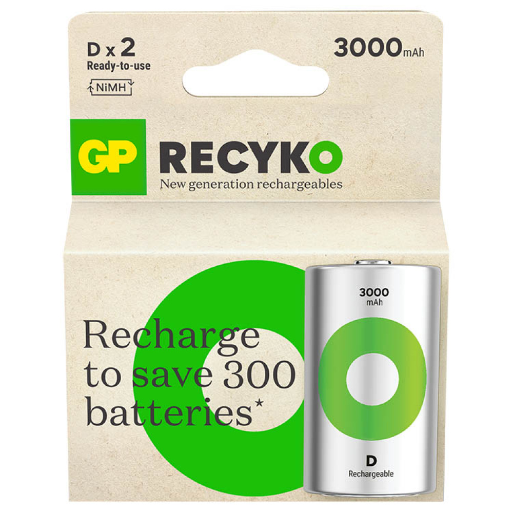 Rechargeable batteries, GP ReCyko in the group / Batteries at SmartaSaker.se (14485)