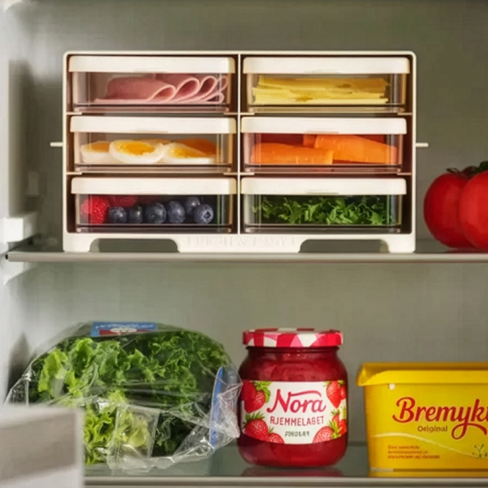 Rack with drawers for the fridge in the group House & Home / Kitchen at SmartaSaker.se (14578)