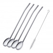 Straws with spoon 4-pack
