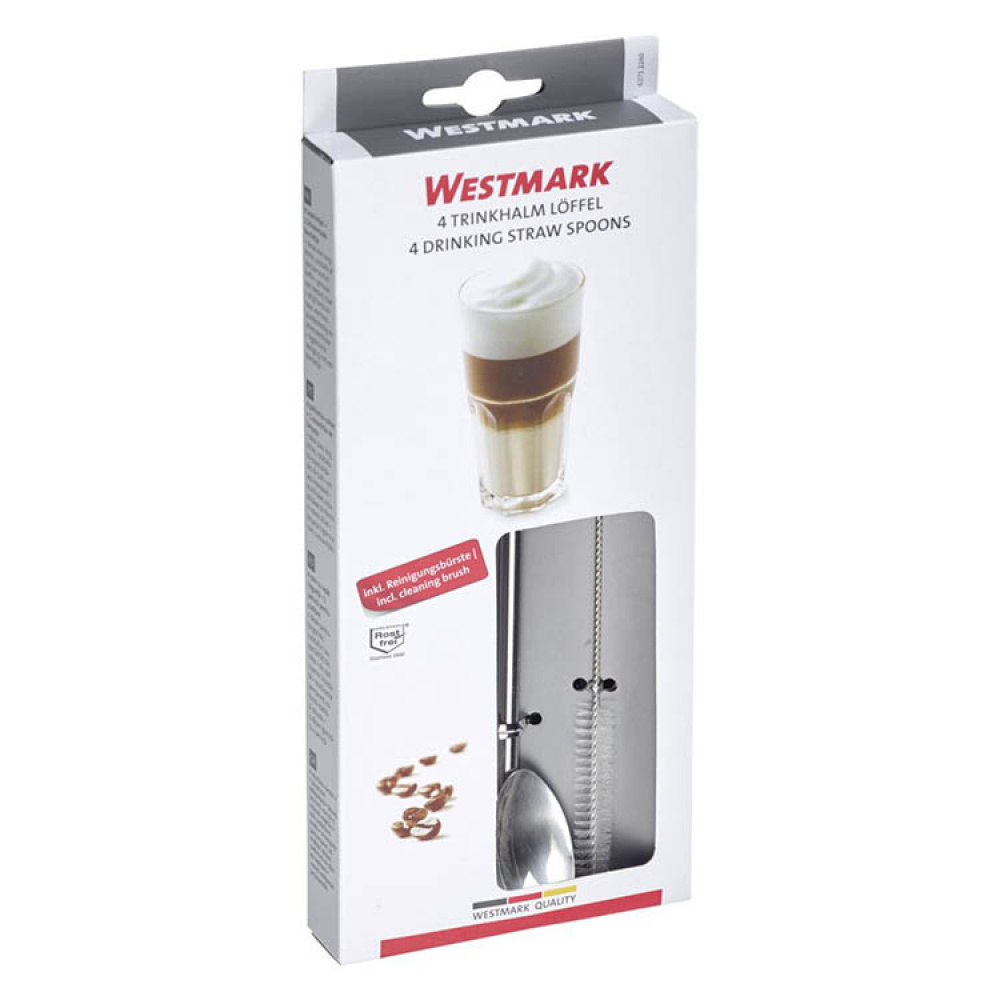 Straws with spoon 4-pack in the group House & Home / Kitchen / Beverages at SmartaSaker.se (14588)