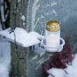 Holder for gravestone candles