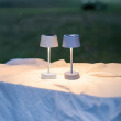 Small solar-powered table lamp