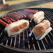 Hot dog bun toaster for the grill Hot dog bun toaster for the grill