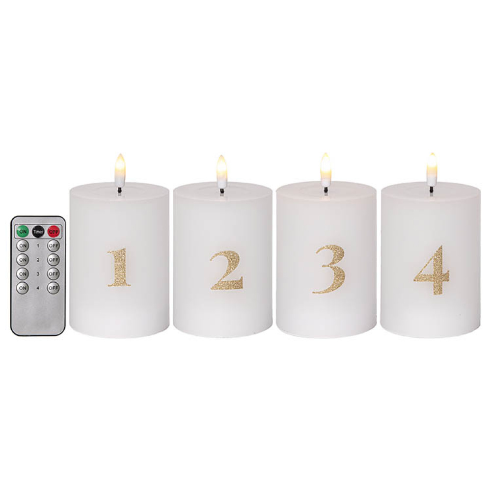 LED Advent candles with numbers in the group Advent & Christmas / Christmas lighting at SmartaSaker.se (14661)